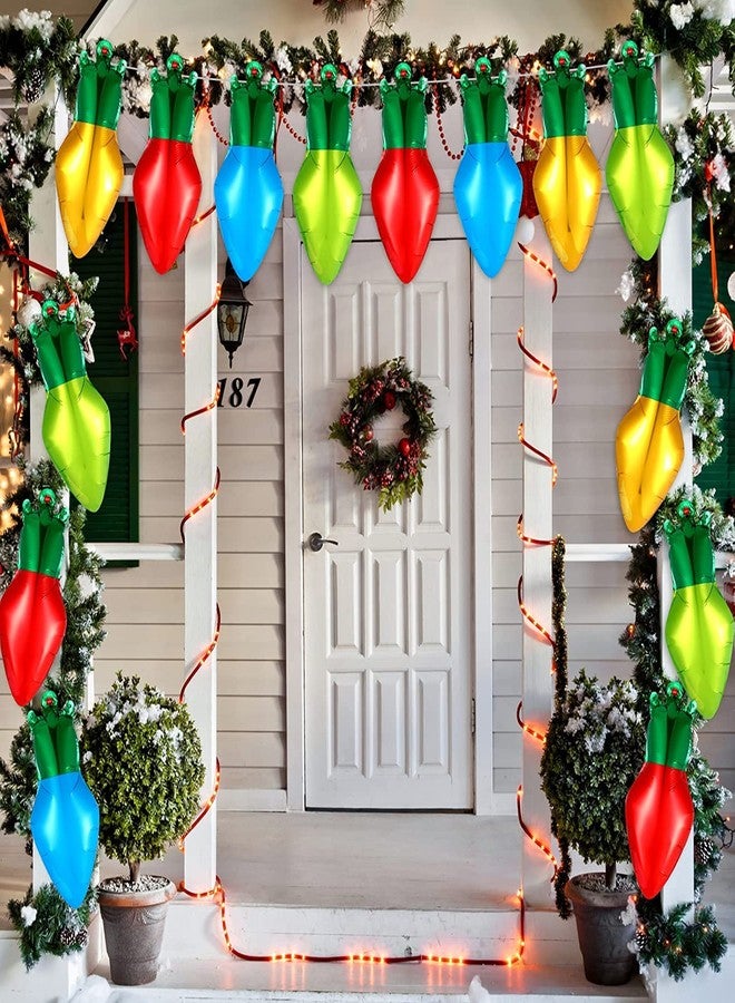 Atpata Funky Festive Lights Blub shape Foil Balloons (Pack of 8pcs.) for Festive Lighting Theme Party Decorations - Image 1